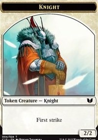 (image for) Knight (First Strike) // Elemental Shaman Double-Sided Token